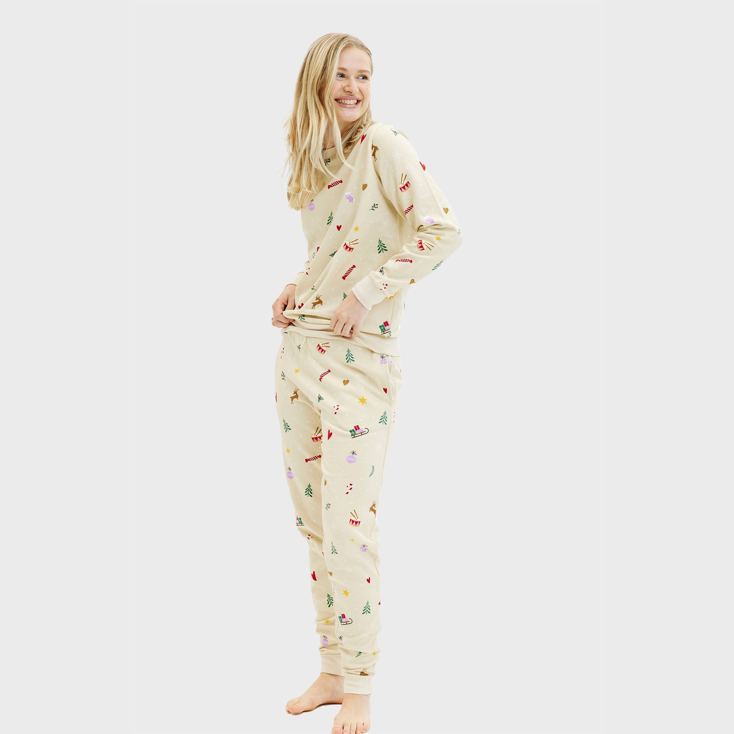 Jule sweatset beige - Dame.